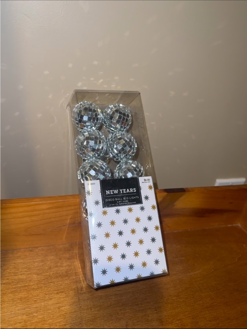 Disco Ball String Lights - Silver Mini Mirror Balls